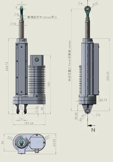 KTKM-SL-85-100-24WS бесщеточный линейный привод