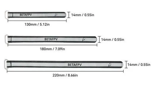 Ремень-липучка Pavo Battery Strap 220 мм 2 шт для крупных Pavo-дронов