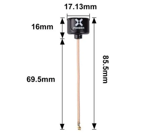 Антенна Foxeer 5.8G Lollipop 3 RHCP UFL (2ШТ)