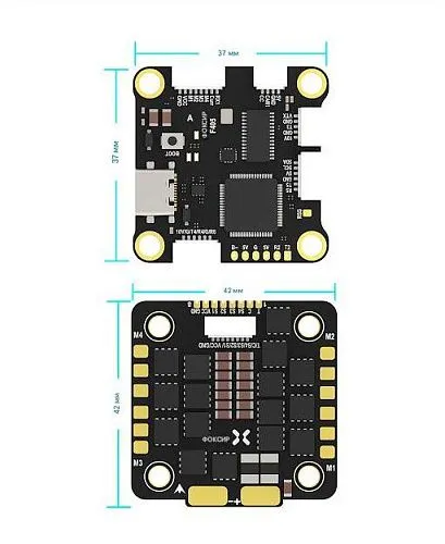 Полетный контроллер и ESC стек Foxeer F405 V2 (Plug) + Reaper 55A 30.5x30.5 Stack (8S)
