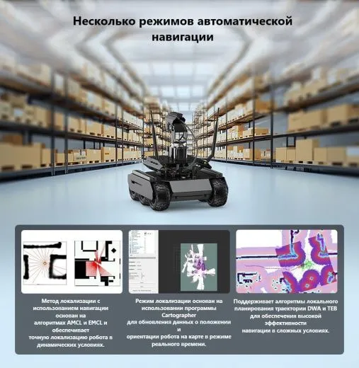 Шестиколёсный робот UGV Rover ROS 2 Kit с ИИ-модулем Jetson Orin Nano 4GB