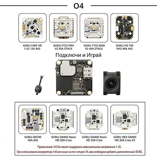 Полетный контроллер и ESC стек GOKU GN405 Nano HD 20A V3