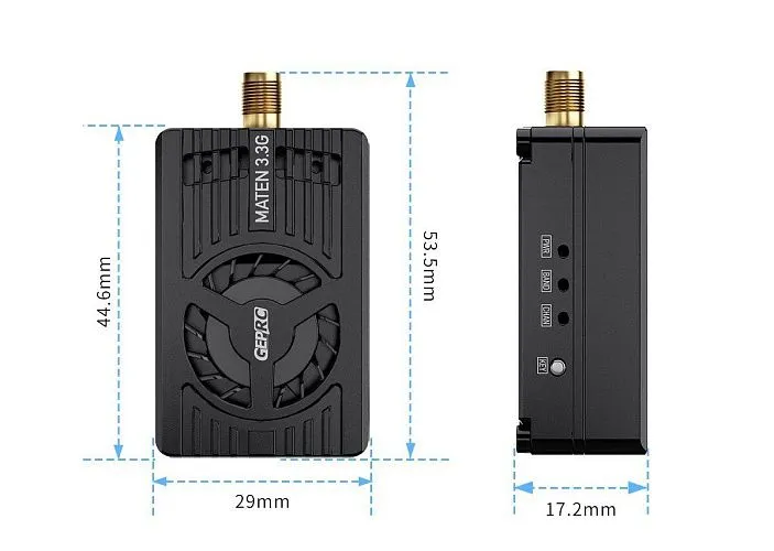 Видеопередатчик GEPRC MATEN 3.3G 5W VTX PRO