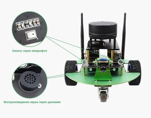 Профессиональный ROS-робот JetBot ROS AI Kit B с контроллером Waveshare Jetson Nano