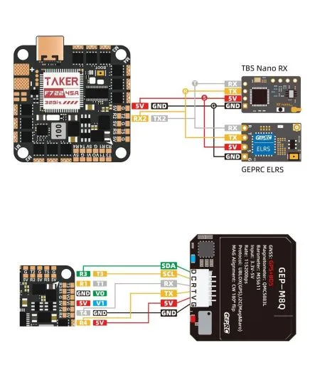 Полетный контроллер GEPRC TAKER F722 45A 32Bit AIO