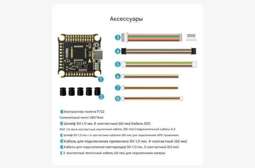 Контроллер полёта Returner 3–8S F722 Betaflight