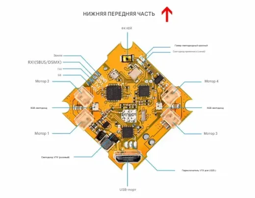 Полетный контроллер BETAFPV Lite Brushed V2 Silverware