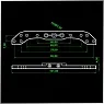 KMKSA006 (A100) — длинный алюминиевый рычаг сервопривода для /FUTABA