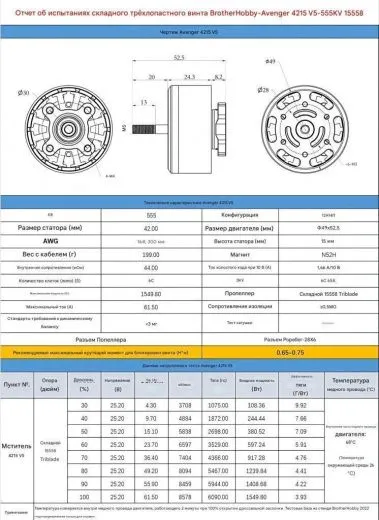 Мотор BrotherHobby Avenger 4215 V5 (CW) 435KV