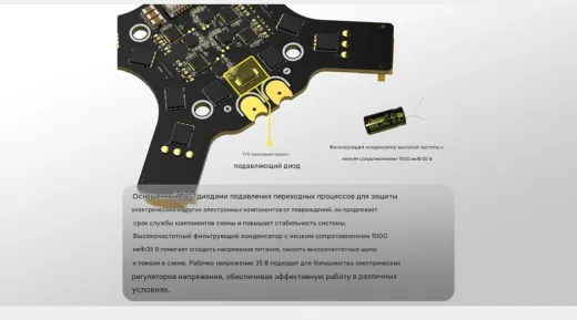 Контроллер скорости ESC Returner 3–6S 8Bit blheli_s 60A (4IN1) V2