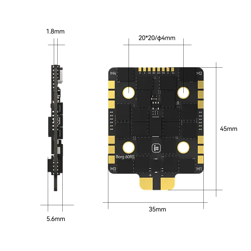 Стек Borg 5S RX (регулятор 60RS 4-в-1)