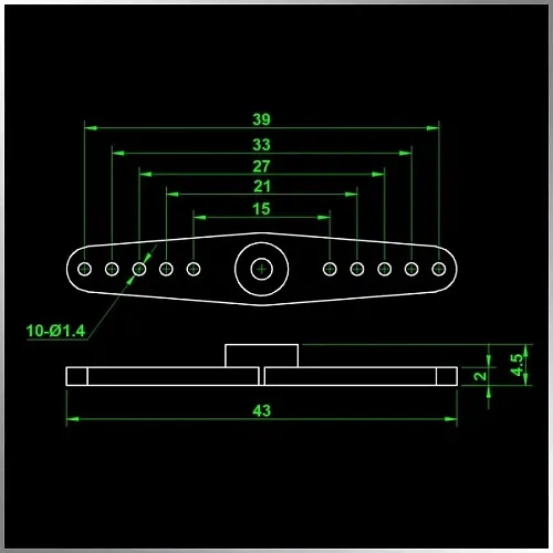 KMKSA004M — мини 25T алюминиевые качалки для сервоприводов