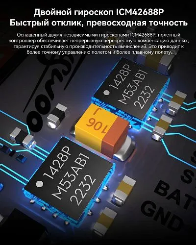 Полетный контроллер и ESC стек GOKU H743 PRO 55A Stack (BL32)