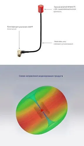 Антенна Foxeer Micro Lollipop 15cm (5.8G, угол SMA, RHCP)