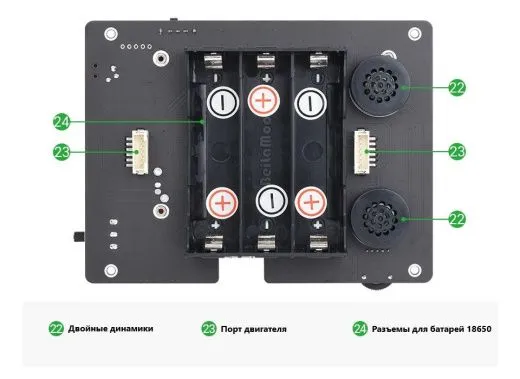 Профессиональный ROS-робот JetBot ROS AI Kit B с контроллером Waveshare Jetson Nano