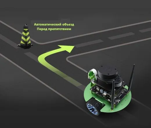 Профессиональный ROS-робот JetBot ROS AI Kit B с контроллером Waveshare Jetson Nano