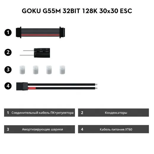 Регулятор оборотов GOKU G55M 55A 4-in-1 ESC (AM32)