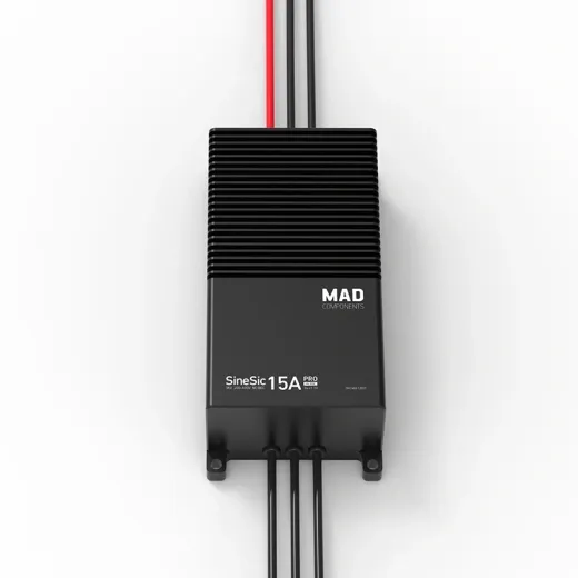 Контроллер скорости MAD SineSic 15A Pro 600V FOC (для пилотируемых и грузовых летательных аппаратов)