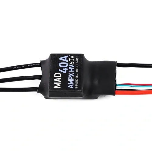 Регулятор AMPX 40A (5–14S) BLDC с радиатором