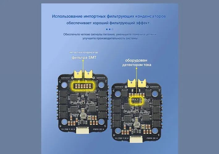 Контроллер скорости ESC Returner 4–8S 32bit AM32 70A (4IN1) V1
