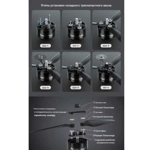 Мотор BrotherHobby Avenger 6215 V5 (CW) 155KV