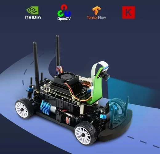 Гоночный AI-робот JetRacer Pro AI Kit B с контроллером Waveshare Jetson Nano