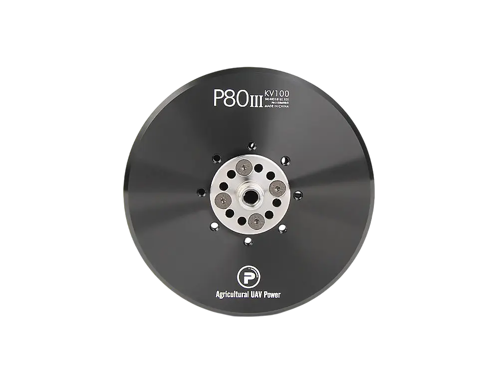 T-MOTOR P80Ⅲ KV120 — тяжёлонагруженный (heavy-lift) двигатель для сельскохозяйственных БПЛА (без штифта) с максимальной тягой 18 кг.