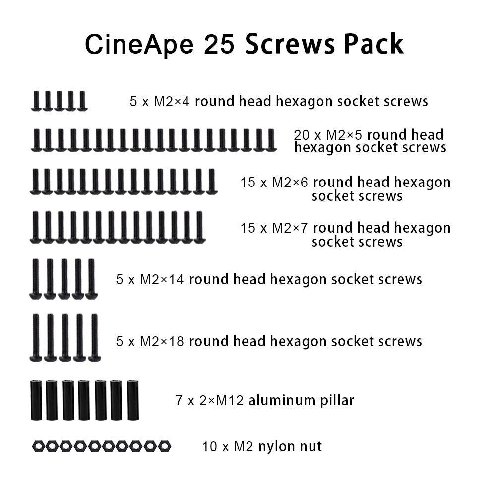 Набор крепежа для DarwinFPV CineApe 25