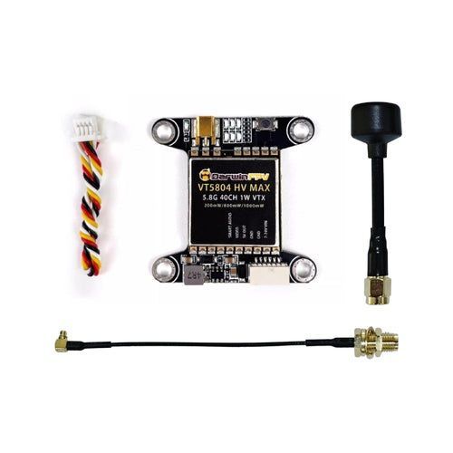 Комплект видеопередатчика DarwinFPV VT5804 HV MAX 5.8G 1W с антенной
