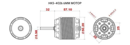 Двигатель Scorpion HK5-4026-545KV (вал 6x32 мм)