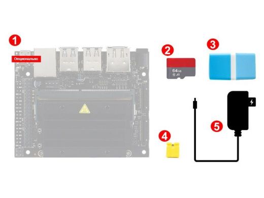 Стартовый пакет разработки Jetson Nano Type A с контроллером и картой памяти