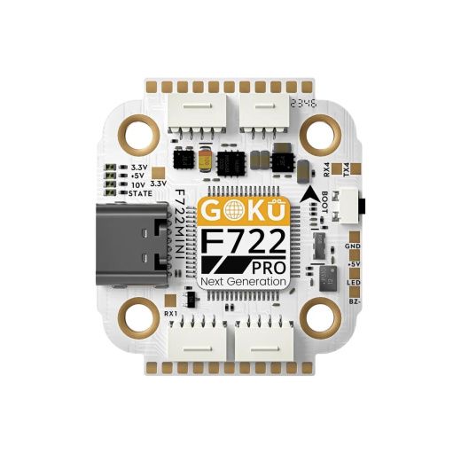 Полетный контроллер и ESC стек GOKU F722 Pro Mini V2 40A 20x20 Stack (8-bit)