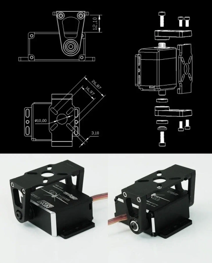 KMUAV01 цифровой стандартный сервопривод для БПЛА с полностью стальными шестернями