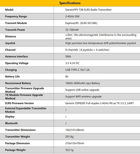 Радиопередатчик DarwinFPV TX8 ELRS (без приемника)