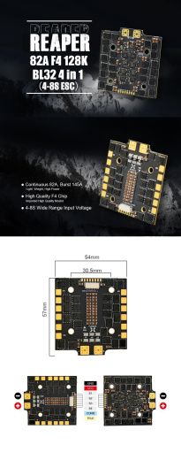 Регулятор оборотов Foxeer Reaper V2 82A (BLHeli32)
