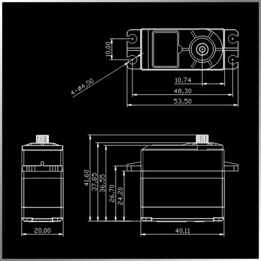 KTKM5325MDHV цифровой высоковольтный стандартный сервопривод