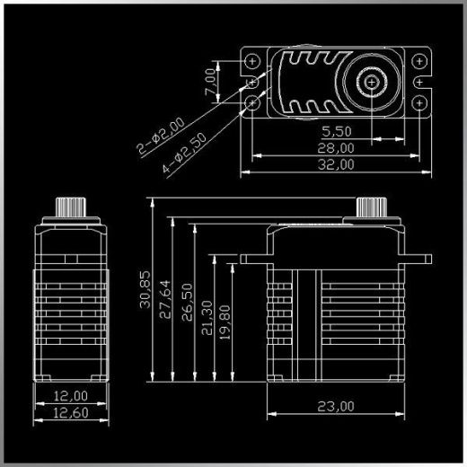 KMS11M мини телеметрический сервопривод