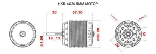 Двигатель Scorpion HK5-4026-1115KV (вал 5x31 мм)