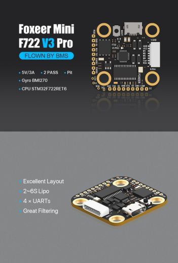 Полетный контроллер Foxeer Mini F722 V3 Pro (BMI270)