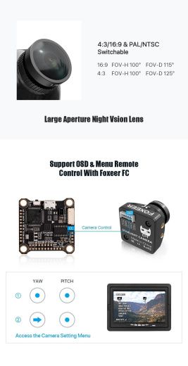 Камера Foxeer Mini Cat 3 (StarLight, 0.00001 Люкс, 1200 ТВЛ)