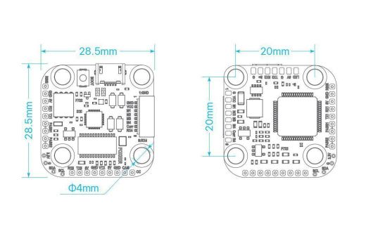 Полетный контроллер Foxeer Mini F722 V3 Pro (BMI270)