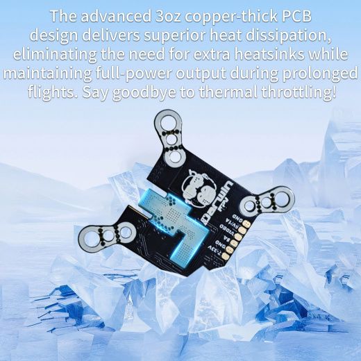 Видеопередатчик DarwinFPV 5.8G 1200mW Baby Ape VTX с антенной