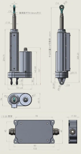 KTKM-SL-85-60-24YS линейный привод без сердечника