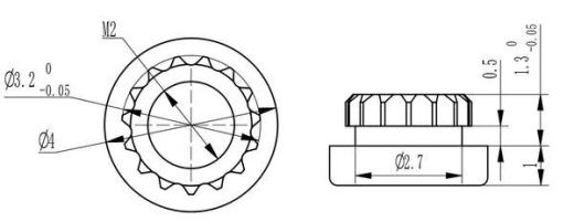 Гайки M2 Clamping Nuts, 60 шт.