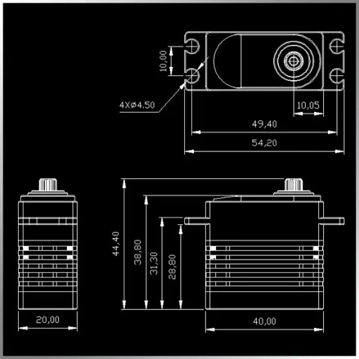 KMBLS3009S цифровой стандартный сервопривод с металлическими шестернями