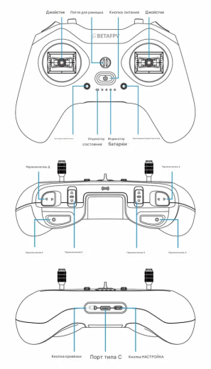 Радиопередатчик BETAFPV LiteRadio 4 Twilight Limited Edition