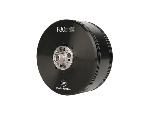 T-MOTOR P80Ⅲ KV120 — тяжёлонагруженный (heavy-lift) двигатель для сельскохозяйственных БПЛА (со штифтом) с максимальной тягой 18,2 кг.