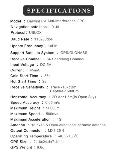 GPS-модуль DarwinFPV GM8 Anti-Interference Drone GPS