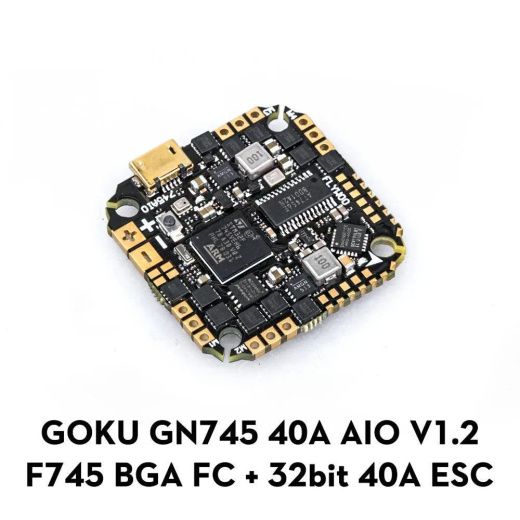 Полетный контроллер и ESC стек GOKU F405 1-2S 12A AIO без приемника (ICM42688)