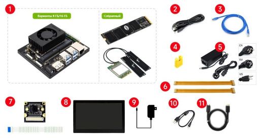 Полный комплект разработчика Jetson Orin NX Dev Kit (с камерой и сенсорным дисплеем)
